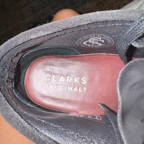 Black Clarks Wallabee leather boot - Picture 6 of 8